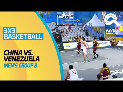 3x3 Basketball - China vs Venezuela | Men's Group B Match|ANOC World Beach Games Qatar 2019 | Full