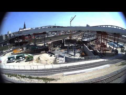 Ulm Hauptbahnhof: Bahn schiebt Brücke über die Neubaustrecke