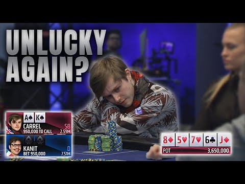 Mustapha Kanit gets lucky against @CharlieCarrel - EPT 12 Dublin 2016 High Roller PokerStars