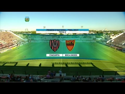 Fútbol en vivo. Chacarita - Boca Unidos. Fecha 4 Torneo Primera B Nacional 2015. FPT.