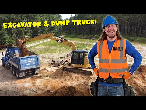 Construction Vehicles with Handyman Hal | Dump Truck and Excavator