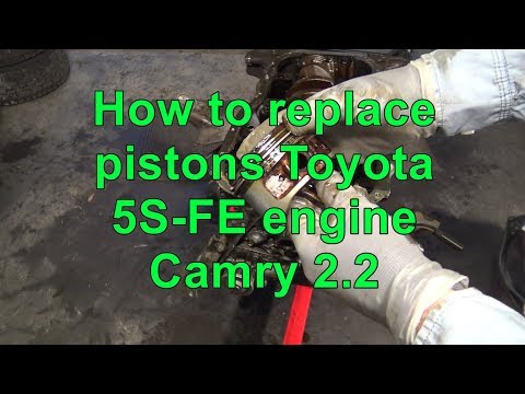 How to replace pistons Toyota 5S-FE engine Camry 2.2