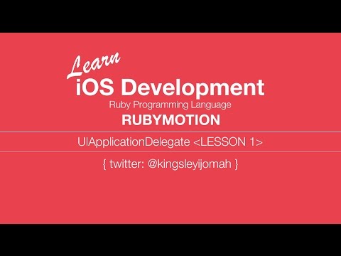 iOS Programming Video Tutorials (RubyMotion - 1)