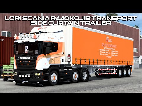 ETS2 1.44 Lori Scania R440 KOJIB Transport Side Curtain Trailer | Pomezania |