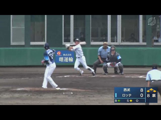 【ファーム】マリーンズ・高部 左中間を破る2点タイムリー2ベース!! 2021/7/12 M-L(ファーム)