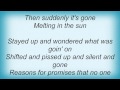 Electric Light Orchestra - Melting In The Sun Lyrics