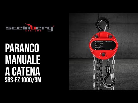 Video - Paranco manuale a catena - 1.000 kg - 3 m