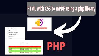How to create HTML CSS with mPDF PHP Library