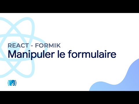 React Formik 3 Manipuler le formulaire