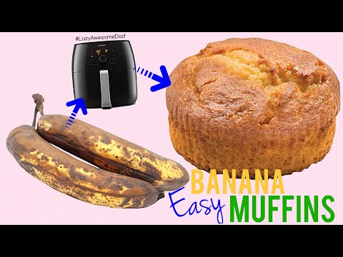 AIR FRY BANANA muffins - EASY Airfryer Recipe - Philips Digital XXL Air fryer