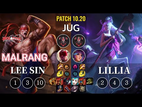 KT Malrang Lee Sin vs Lillia Jungle - KR Patch 10.20