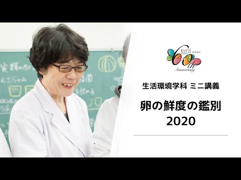 国際日本文化学科 【京都ノートルダム女子大学】生活環境学科ミニ講義「卵の鮮度の鑑別2020」
