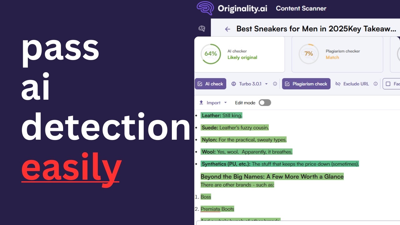 I Beat Originality Turbo 3.0.1 AI Detector With One Prompt