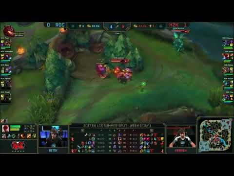 ROCCAT (Hjarnan Tristana) vs H2K (Jankos Lee Sin) Game 2 Highlights - EULCS W6D1