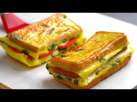 breakfast egg sandwich in one pan | one pan egg toast