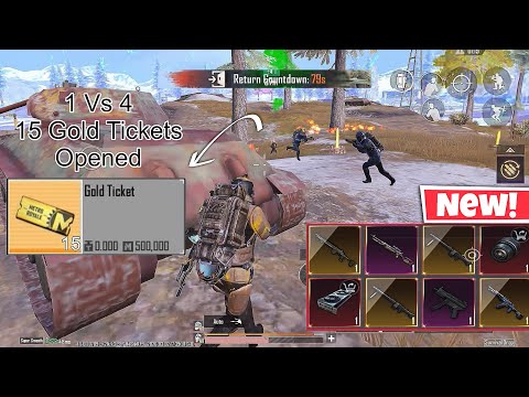 Insane 4‑Kill Clutch & Last‑Second Exit! 15 Golden Tickets Unlocked Metro Royale Pubg