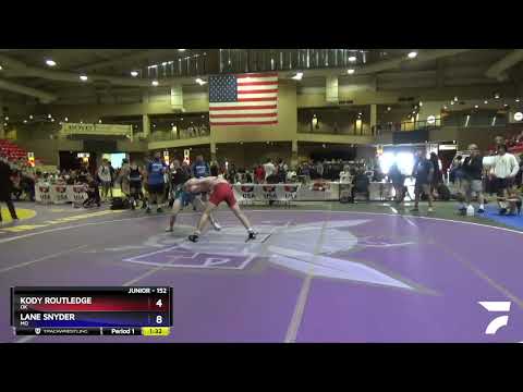 152 Lbs 1st Place Match - Kody Routledge, OK Vs Lane Snyder, MO 05b3