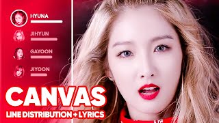 4MINUTE - Canvas (Line Distribution + Lyrics Color Coded) PATREON REQUESTED