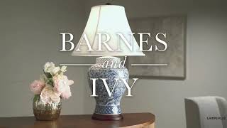 Watch A Video About the Shonna Blue and White Porcelain Jar Table Lamp