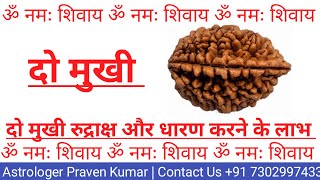 दो मुखी रुद्राक्ष धारण करने के लाभ | Two Facing Rudrakesha Benefits | Praveen Kumar Astro Science