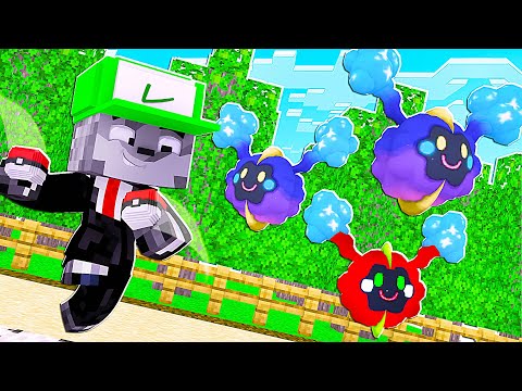 Minecraft : Pokemon Green - COSMOG E COSMOG SHINY! PRIMEIRO POKEMON CAPTURADO EM KANTO! Ep. 2
