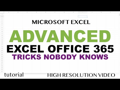 Microsoft Excel Tutorial - Advanced Formula Tricks in Office 365 That Nobody Knows
