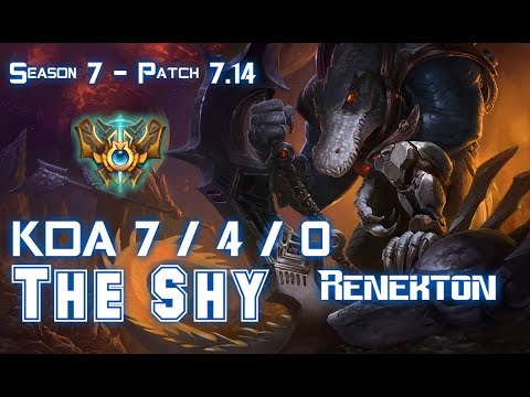 The Shy RENEKTON vs JARVAN IV Top - Patch 7.14 KR Ranked