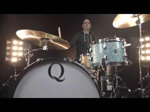 Q Drum Co. Turquoise Glitter / Mahogany Shell Kit