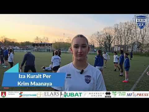Iza Kuralt Per pred tekmo DU17 Krim Maanaya - ŽNK Olimpija