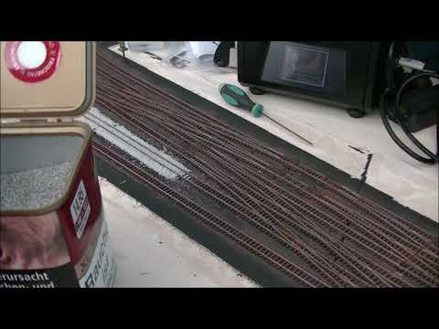 Spur N Kopfbahnhof in der Großstadt Teil 32 altern und schottern von Gleisen, Weichen und Kreuzungen