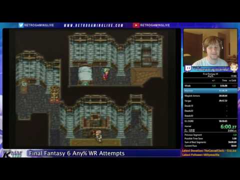 Final Fantasy 6 Any% Speedrun - Personal Best 7/18/16 [50:39]