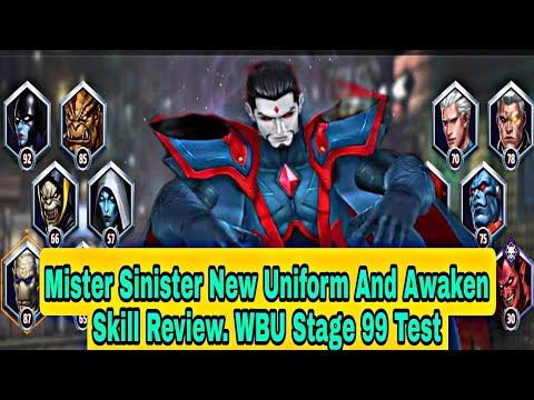 Mister Sinister New Uniform Awakening Skill Review And WBU Stage 99 Test - Marvel Future Fight