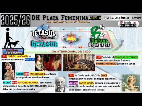 12ªj DHPF 25/26: GETASUR vs ROCASA G. CANARIA