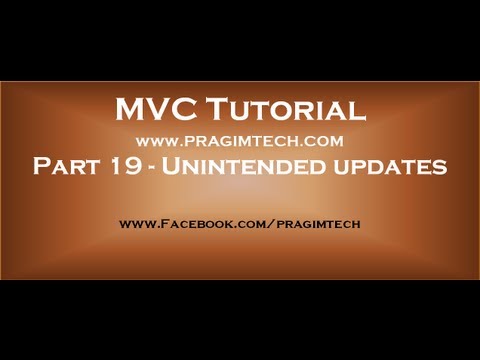 Part 19  Unintended updates in mvc
