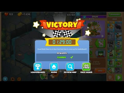 1st Place - BTD6 Race "The Abyssal Plane" - 1:29.00 LETS GOOOOO