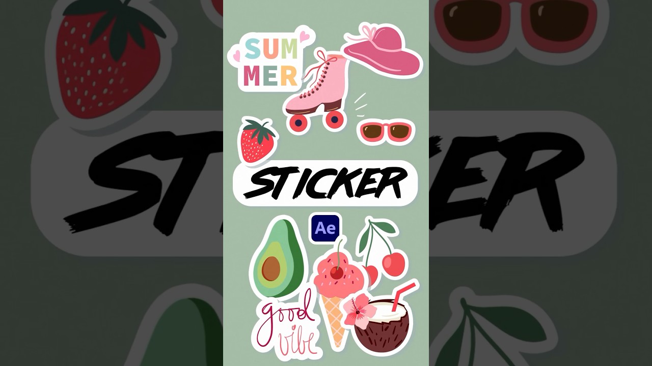 Make Anything Sticker Motion Graphics in After Effects #tutorial