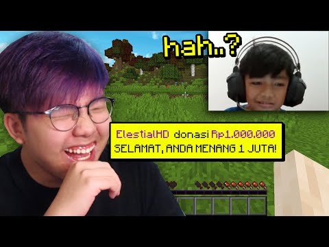 I Share IDR 1,000,000 To A Small Minecraft Youtuber At The Beginning Of The Fasting Month