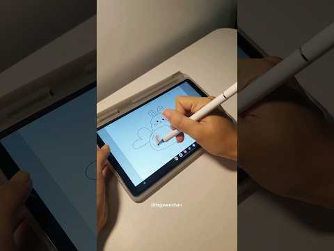 samsung Tab A9 with alternative pen (stylus) - draw with me🐰
