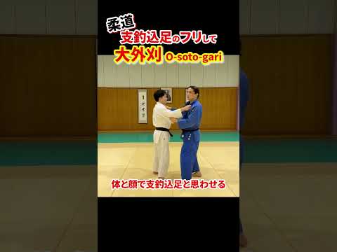 【最良のコンビネーション②】支釣込足をフェイントに大外刈で投げる！　#柔道 #judo #投技 #立技 #大外刈 #支釣込足 #コンビネーション #組み合わせ #フェイント #shorts