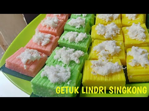 CARA MEMBUAT KUE GETUK LINDRI SINGKONG TANPA CETAKAN||KUE TRADISIONAL||OLAHAN SINGKONG
