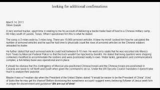 Alert!!! Chinese Troops Mobilized 60 Miles South Of Texas?