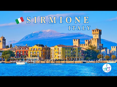 Best moments in Sirmione on Lake Garda, Italy. Old town walk, Castle, Sirmio peninsula from boat.