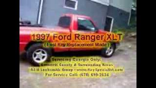 Atlanta, GA: 1997 Ford Ranger - Lost Keys Replaced From Scratch!