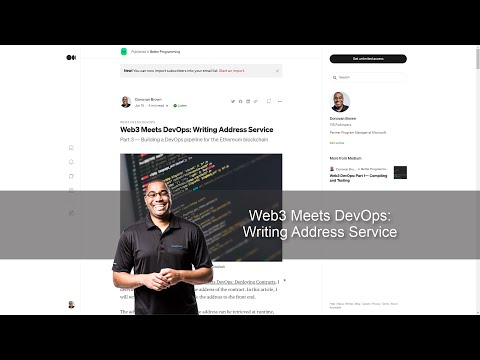 Web3 Meets DevOps:  Writing Address Service
