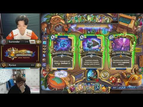 Surrender vs Ryvius - Hearthstone Grandmasters Asia-Pacific S2 2019 - Week 7