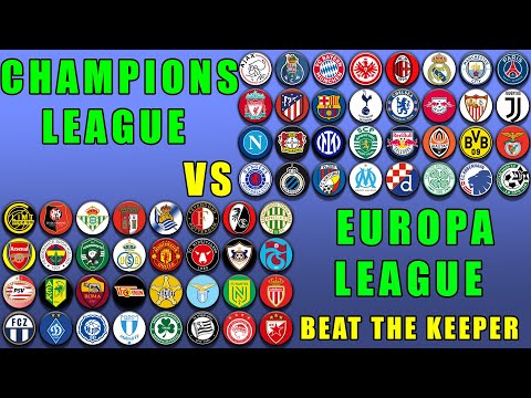 Champions League vs Europa League 2022/23 - Beat The Keeper Marble Race / Marble Race King