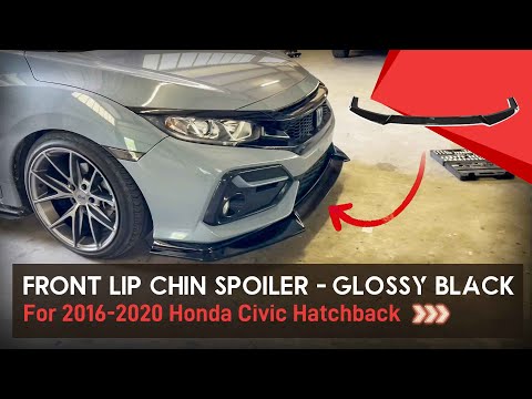 Front Lip Chin Spoiler For 16-20 Honda Civic Hatchback Installation| AMERICAN MODIFIED