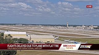 Disabled plane causing flight delays at Palm Beach International Airport