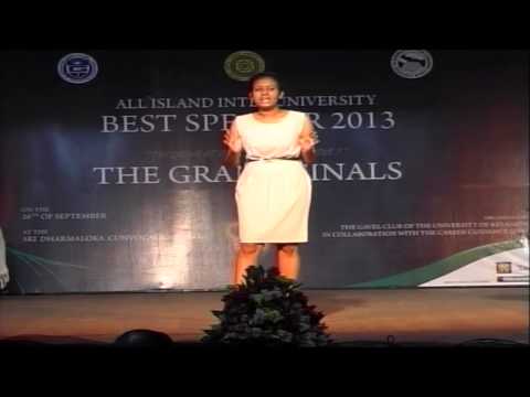 Sheshadri Kottearchchi - Impromptu Speech - AIIUBSC 2013