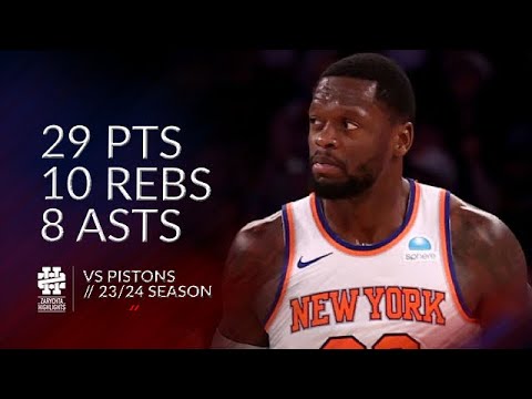 Julius Randle 29 pts 10 rebs 8 asts vs Pistons 23/24 season